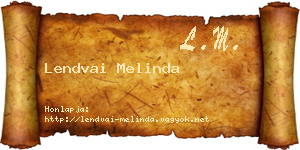 Lendvai Melinda névjegykártya